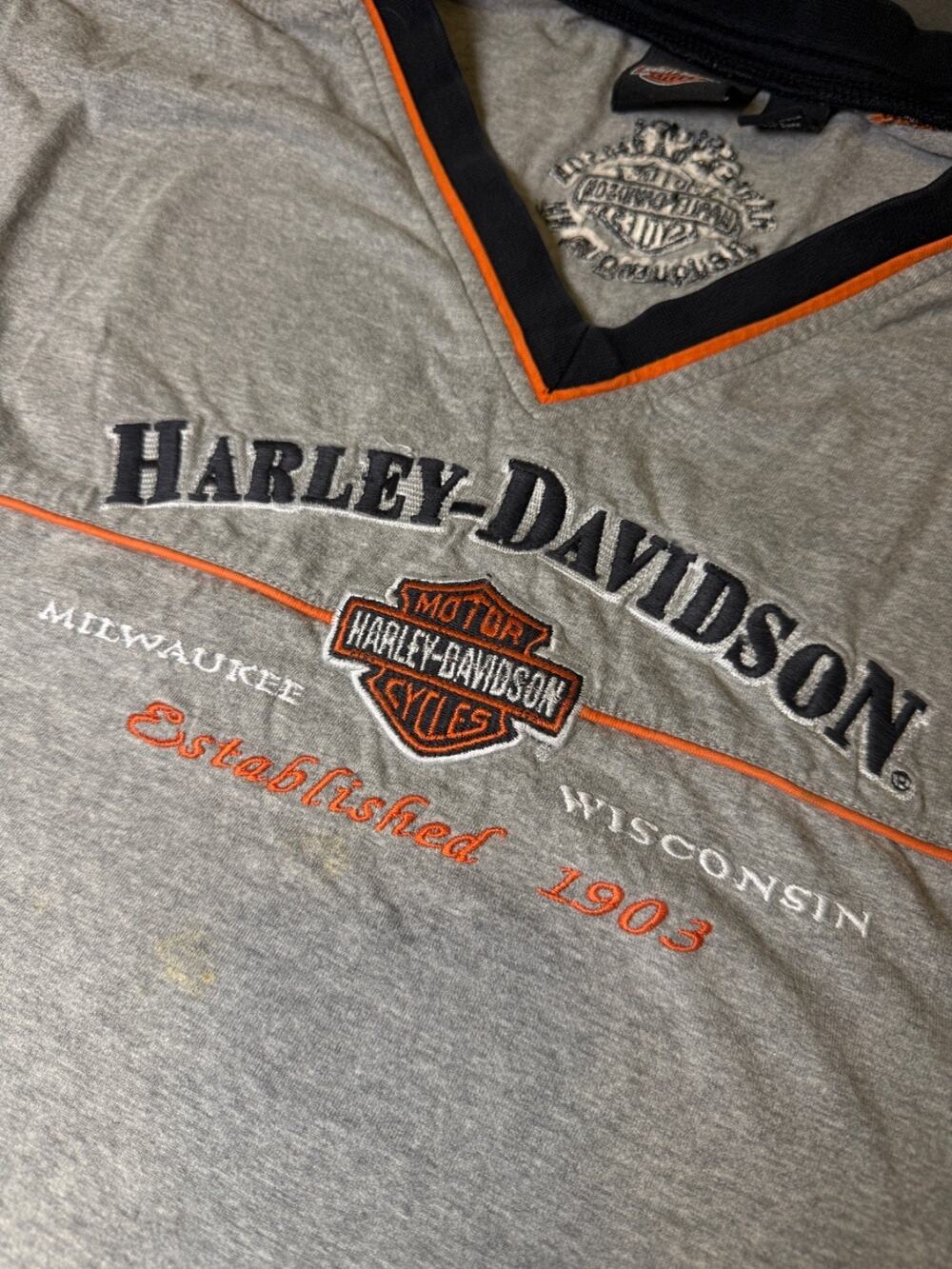 Harley Davidson Milwaukee Wisconsin Bossier City Mens T-Shirt Gray Heather XL